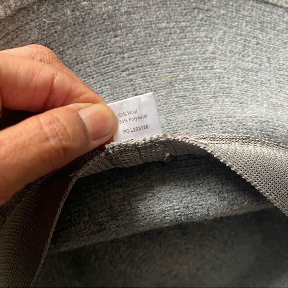 Four Buttons San Diego Hat Co. Grey Wool Wide Brim Hat Leather Cord Minimal Boho main image 4